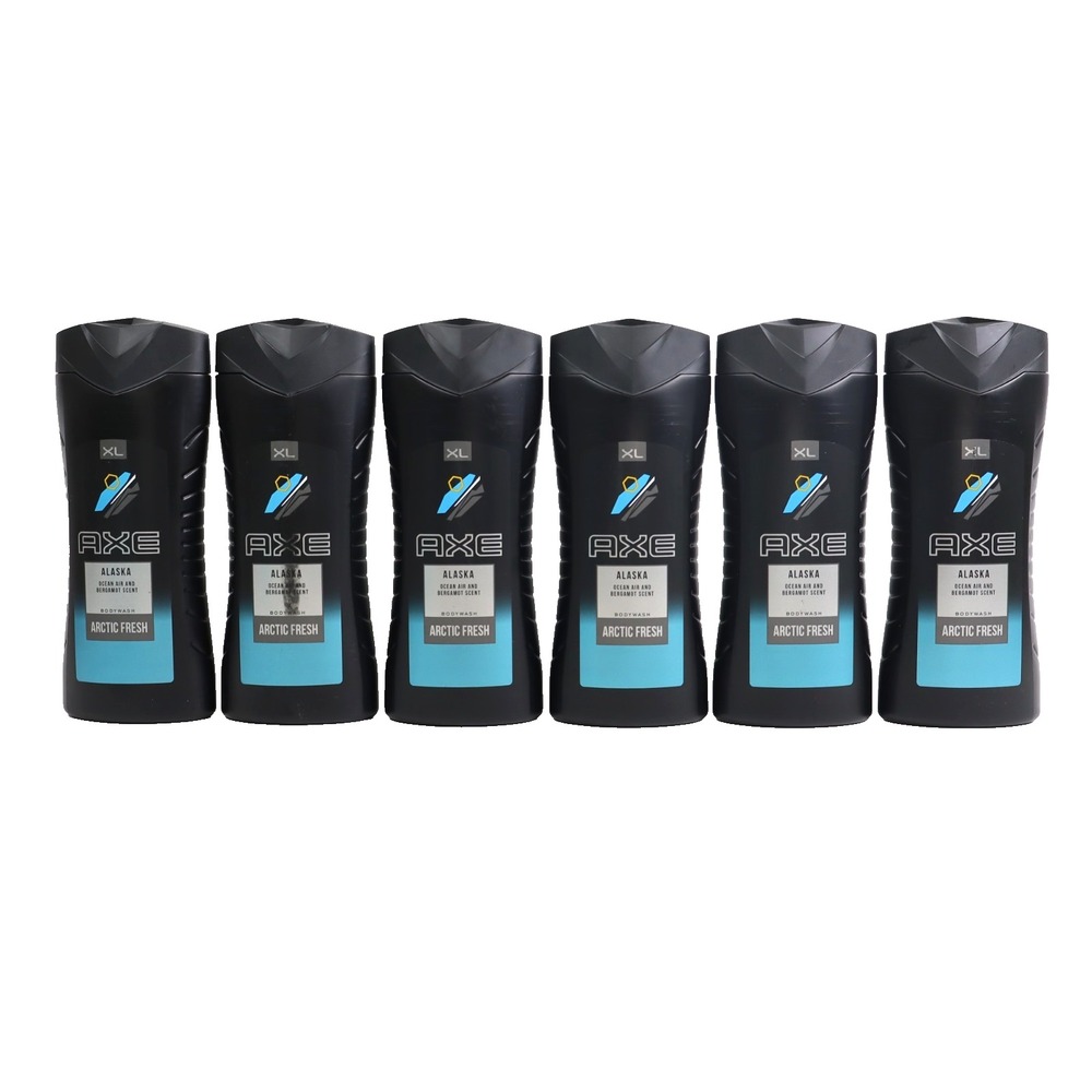 6 PACK Axe Alaska Ocean Air Bergaomot 3 In 1 Body, Face & Hair Wash 250ml